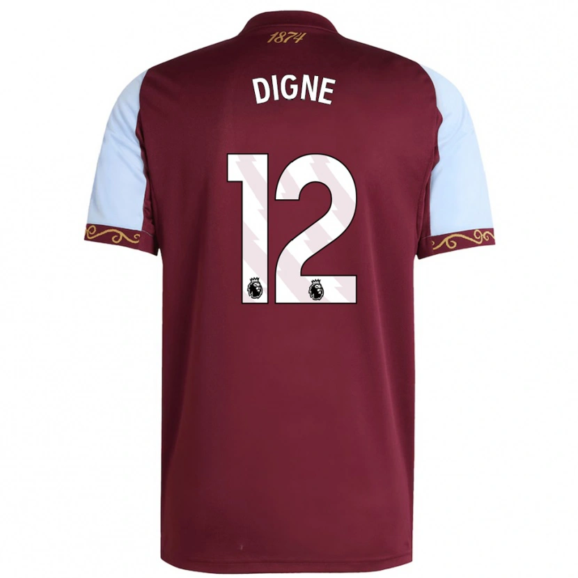 Danxen Kobiety Lucas Digne #12 Burgundowo-Błękitny Domowa Koszulka 2025/26 Koszulki Klubowe