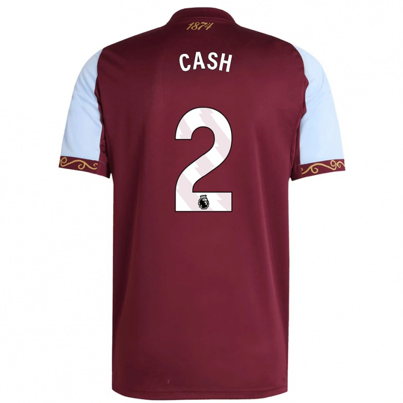 Danxen Kobiety Matty Cash #2 Burgundowo-Błękitny Domowa Koszulka 2025/26 Koszulki Klubowe