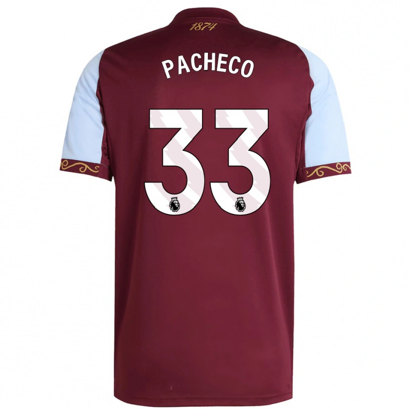 Danxen Kobiety Maz Pacheco #33 Burgundowo-Błękitny Domowa Koszulka 2025/26 Koszulki Klubowe