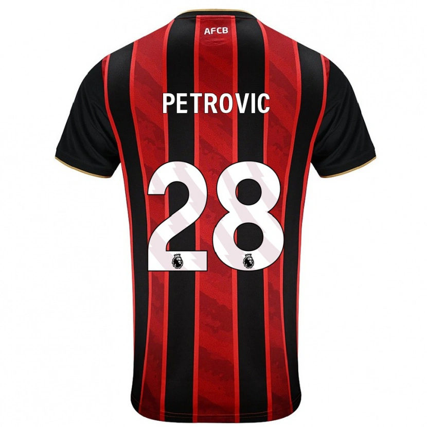 Danxen Kobiety Djordje Petrovic #28 Czerwono-Czarny Domowa Koszulka 2025/26 Koszulki Klubowe