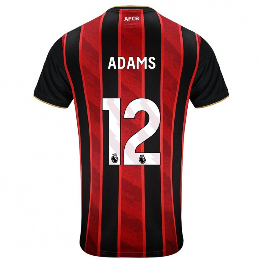 Danxen Kobiety Tyler Adams #12 Czerwono-Czarny Domowa Koszulka 2025/26 Koszulki Klubowe