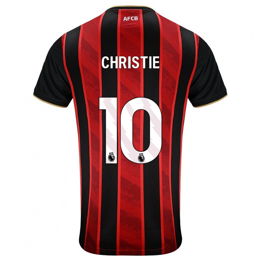 Danxen Kobiety Ryan Christie #10 Czerwono-Czarny Domowa Koszulka 2025/26 Koszulki Klubowe