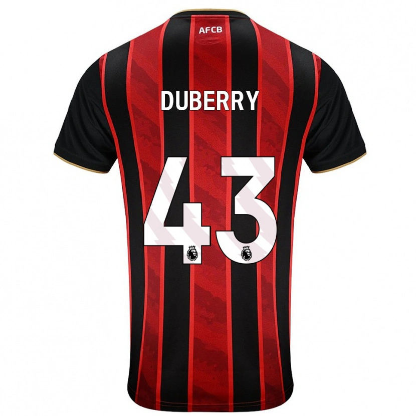 Danxen Kobiety Zain Silcott-Duberry #43 Czerwono-Czarny Domowa Koszulka 2025/26 Koszulki Klubowe