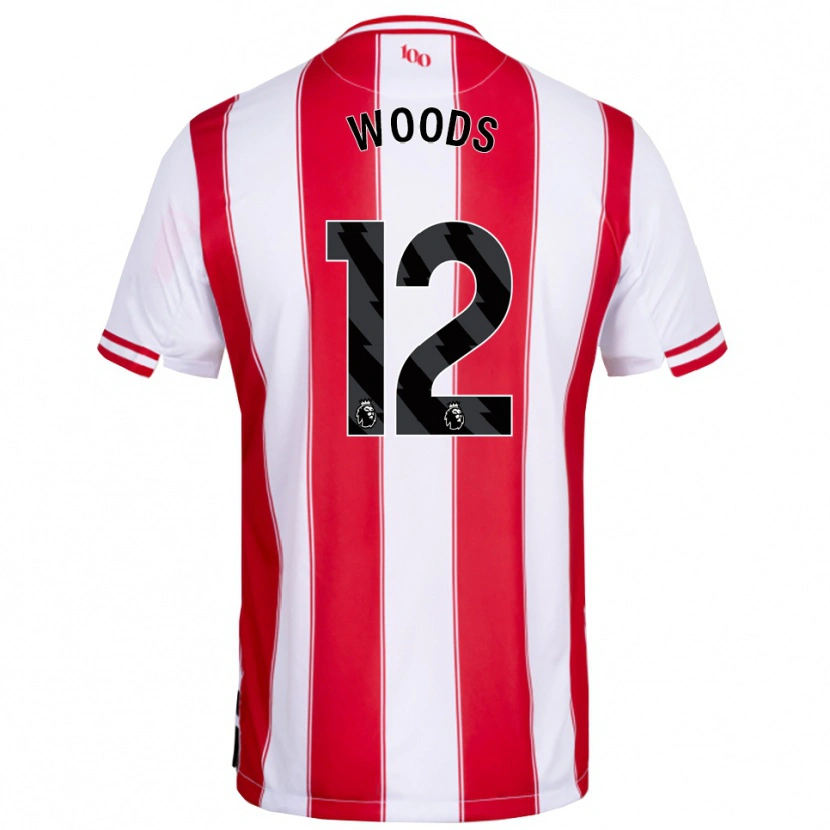 Danxen Kobiety Nikki Woods #12 Czerwono-Biały Domowa Koszulka 2025/26 Koszulki Klubowe