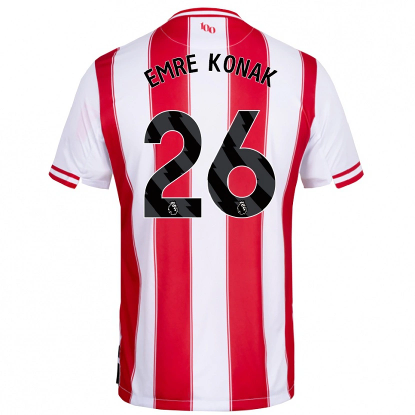 Danxen Kobiety Yunus Emre Konak #26 Czerwono-Biały Domowa Koszulka 2025/26 Koszulki Klubowe