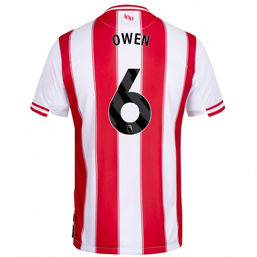 Danxen Kobiety Riley Owen #6 Czerwono-Biały Domowa Koszulka 2025/26 Koszulki Klubowe