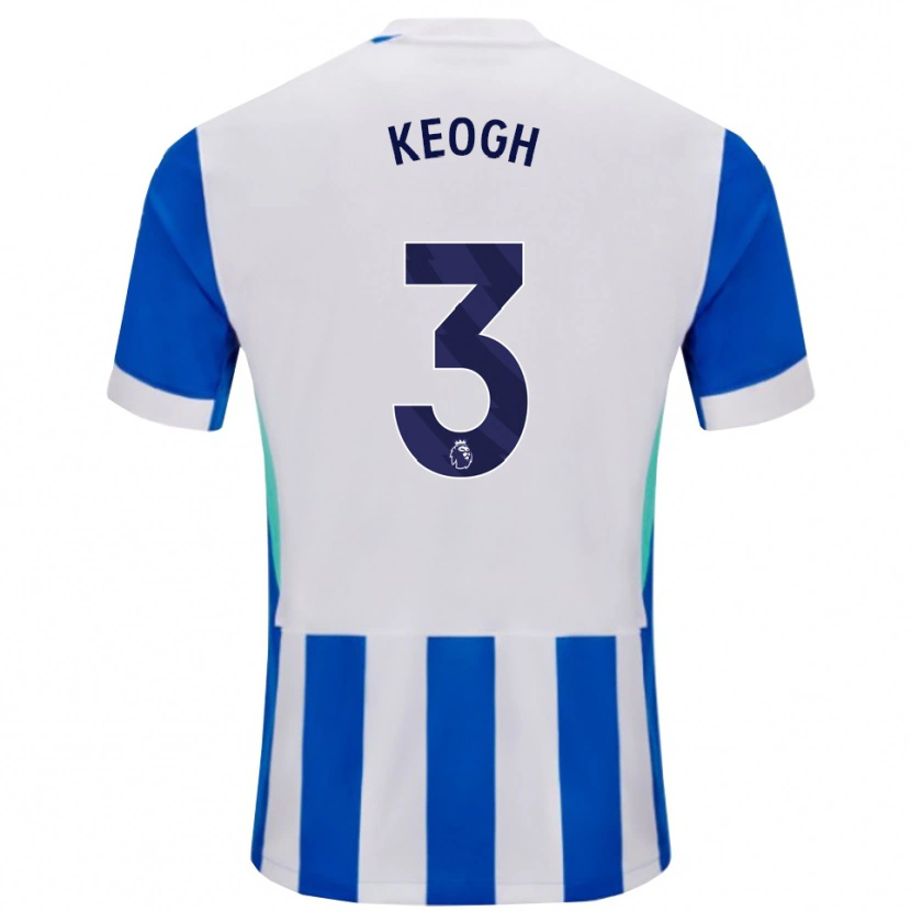 Danxen Kobiety Sean Keogh #3 Niebiesko-Biały Domowa Koszulka 2025/26 Koszulki Klubowe