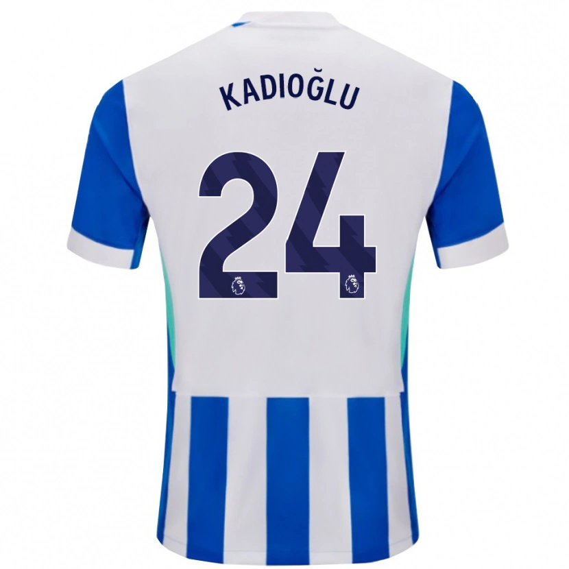 Danxen Kobiety Ferdi Kadıoğlu #24 Niebiesko-Biały Domowa Koszulka 2025/26 Koszulki Klubowe