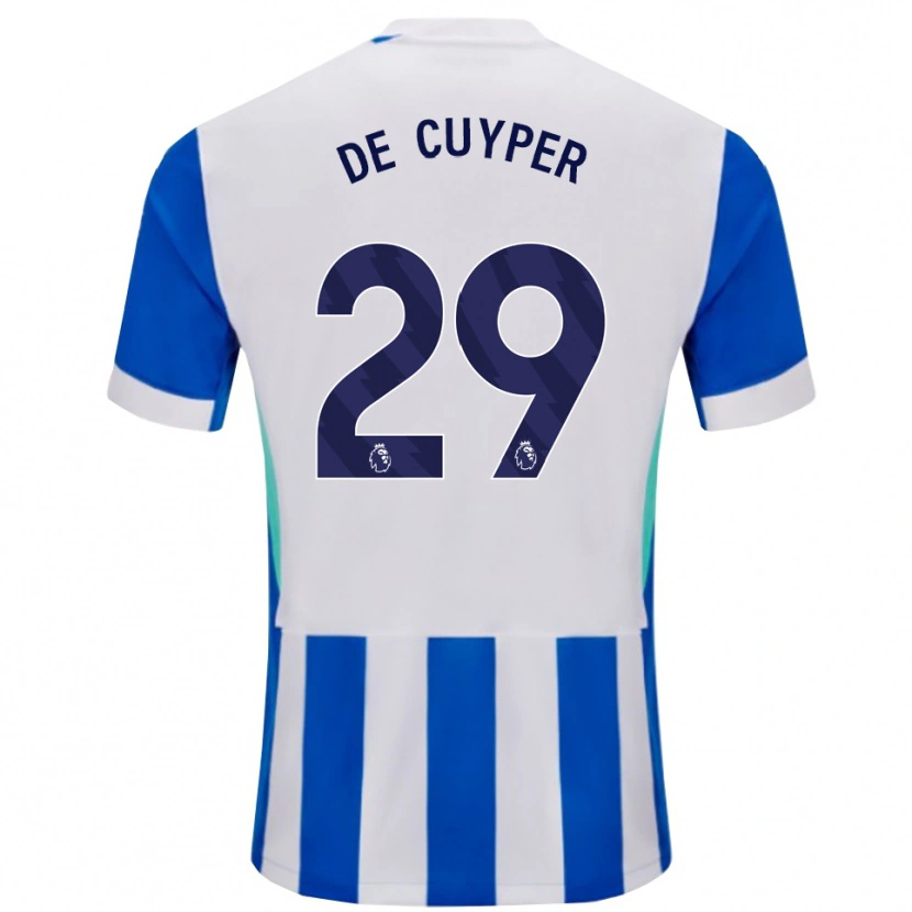 Danxen Kobiety Maxim De Cuyper #29 Niebiesko-Biały Domowa Koszulka 2025/26 Koszulki Klubowe