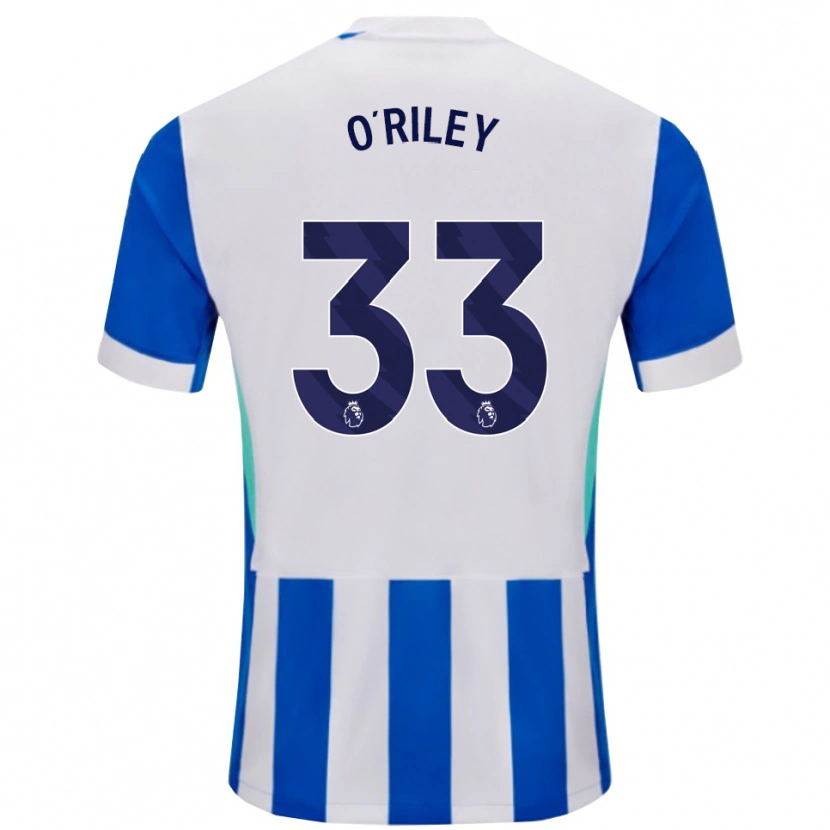 Danxen Kobiety Matt O'riley #33 Niebiesko-Biały Domowa Koszulka 2025/26 Koszulki Klubowe