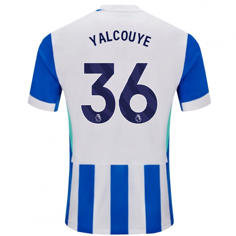 Danxen Kobiety Malick Yalcouyé #36 Niebiesko-Biały Domowa Koszulka 2025/26 Koszulki Klubowe