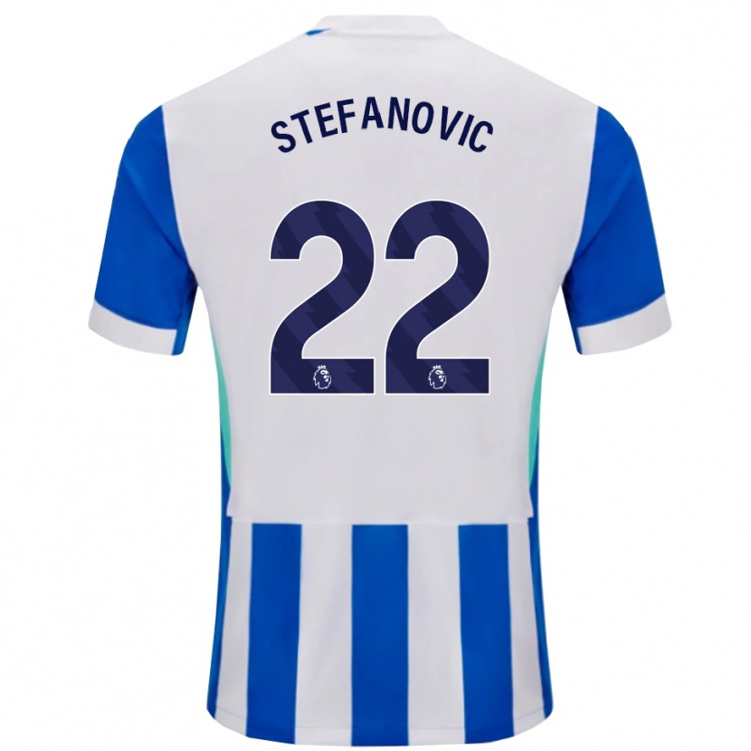 Danxen Kobiety Dejana Stefanović #22 Niebiesko-Biały Domowa Koszulka 2025/26 Koszulki Klubowe