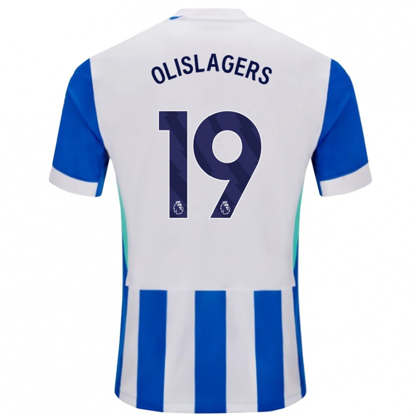 Danxen Kobiety Marisa Olislagers #19 Niebiesko-Biały Domowa Koszulka 2025/26 Koszulki Klubowe