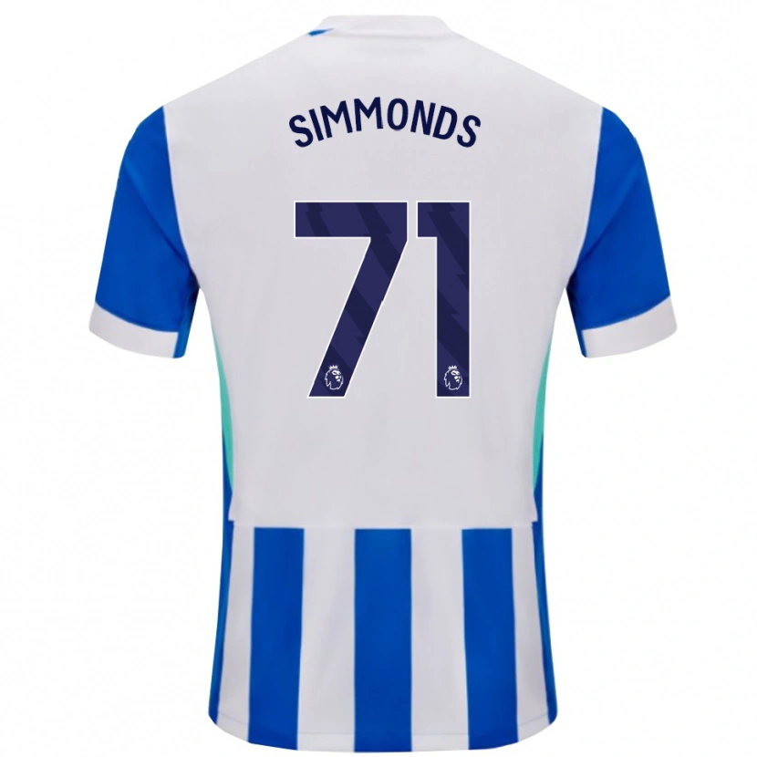 Danxen Kobiety Freddie Simmonds #71 Niebiesko-Biały Domowa Koszulka 2025/26 Koszulki Klubowe