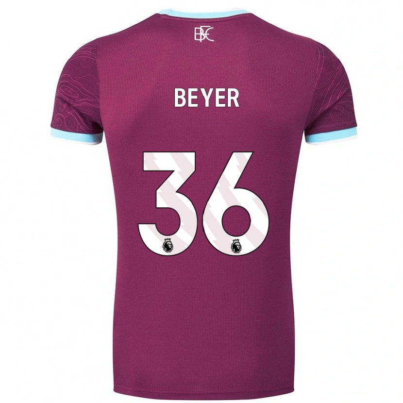 Danxen Kobiety Jordan Beyer #36 Burgundowo-Błękitny Domowa Koszulka 2025/26 Koszulki Klubowe