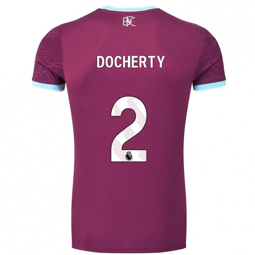 Danxen Kobiety Charley Docherty #2 Burgundowo-Błękitny Domowa Koszulka 2025/26 Koszulki Klubowe