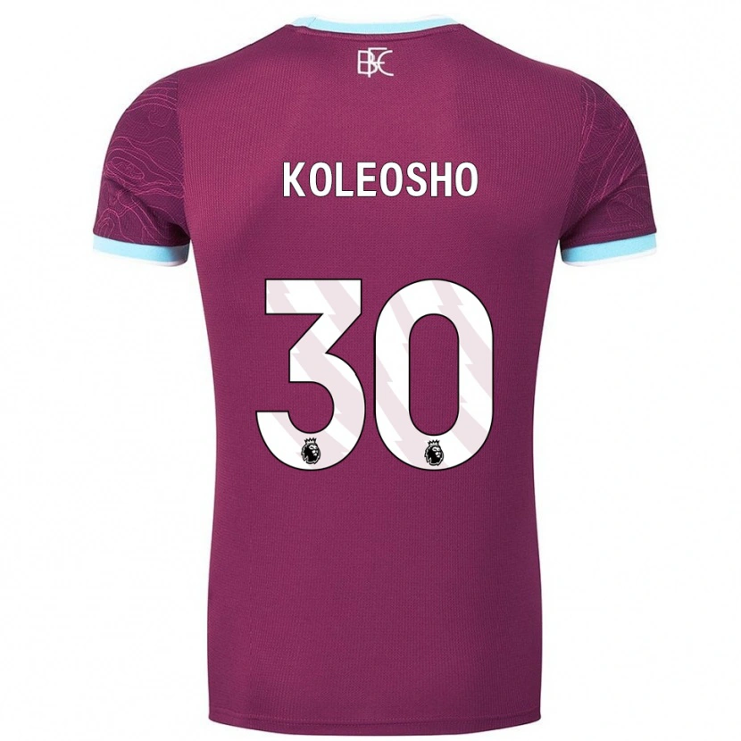 Danxen Kobiety Luca Koleosho #30 Burgundowo-Błękitny Domowa Koszulka 2025/26 Koszulki Klubowe