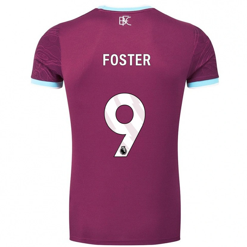 Danxen Kobiety Lyle Foster #9 Burgundowo-Błękitny Domowa Koszulka 2025/26 Koszulki Klubowe