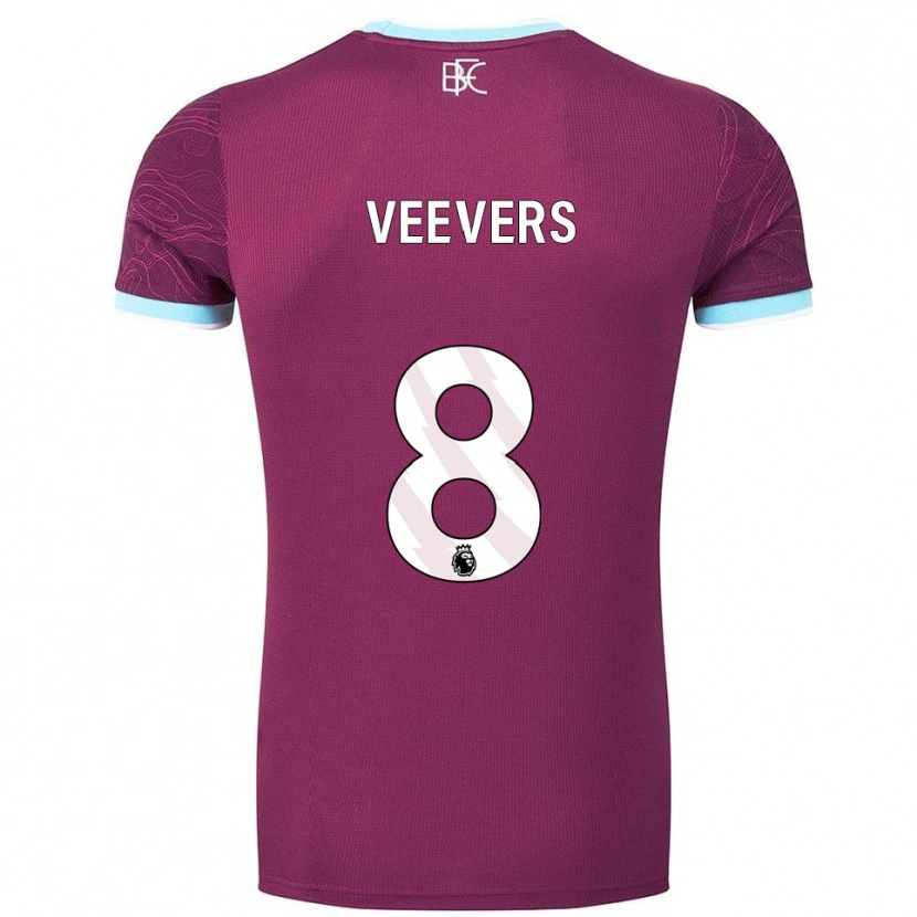 Danxen Kobiety Charlie Veevers #8 Burgundowo-Błękitny Domowa Koszulka 2025/26 Koszulki Klubowe