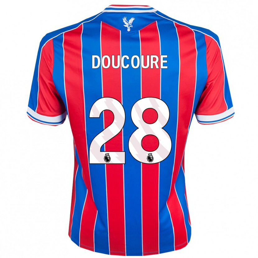 Danxen Kobiety Cheick Doucouré #28 Niebiesko-Czerwono-Biały Domowa Koszulka 2025/26 Koszulki Klubowe