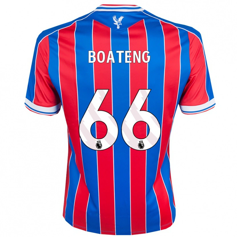 Danxen Kobiety David Boateng #66 Niebiesko-Czerwono-Biały Domowa Koszulka 2025/26 Koszulki Klubowe