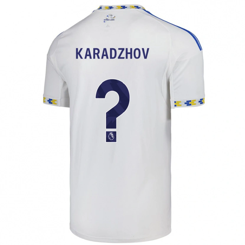 Danxen Kobiety Viktor Karadzhov #0 Biało-Niebieski Domowa Koszulka 2025/26 Koszulki Klubowe