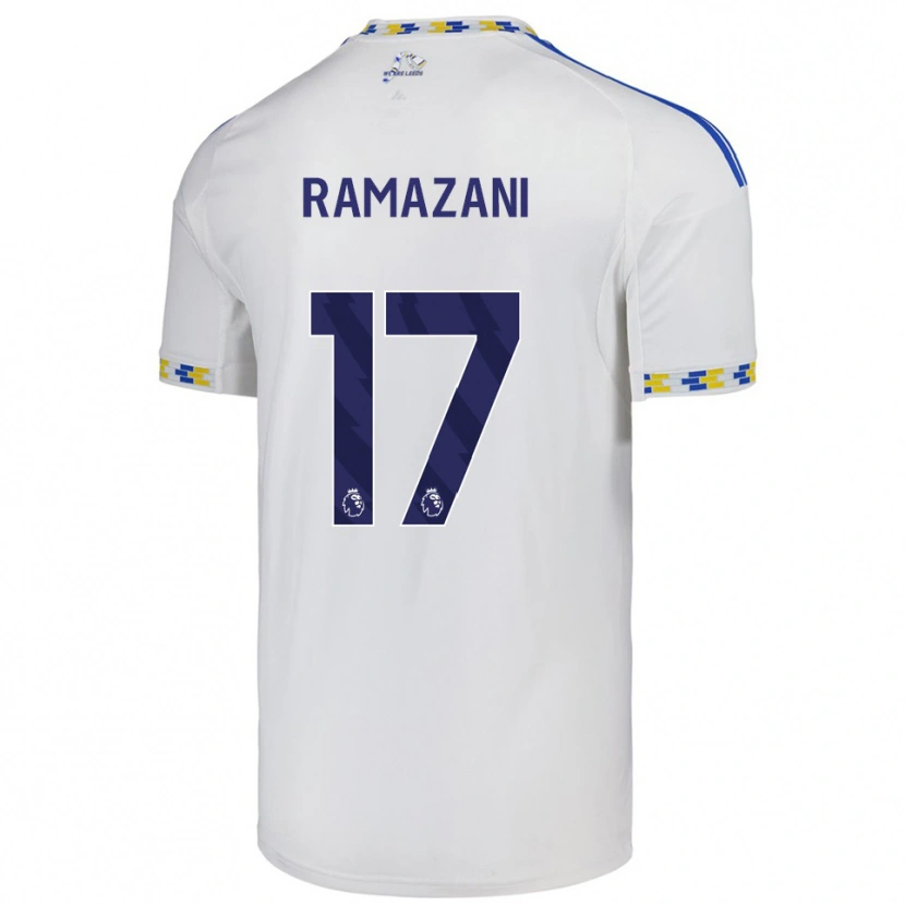 Danxen Kobiety Largie Ramazani #17 Biało-Niebieski Domowa Koszulka 2025/26 Koszulki Klubowe