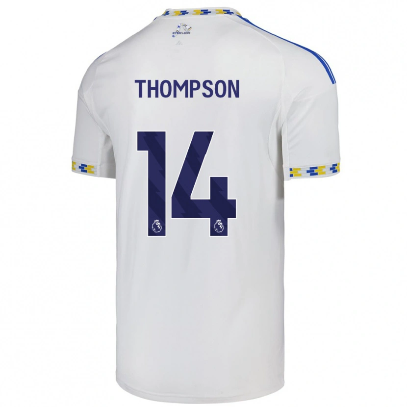Danxen Kobiety Aiden Thompson #14 Biało-Niebieski Domowa Koszulka 2025/26 Koszulki Klubowe
