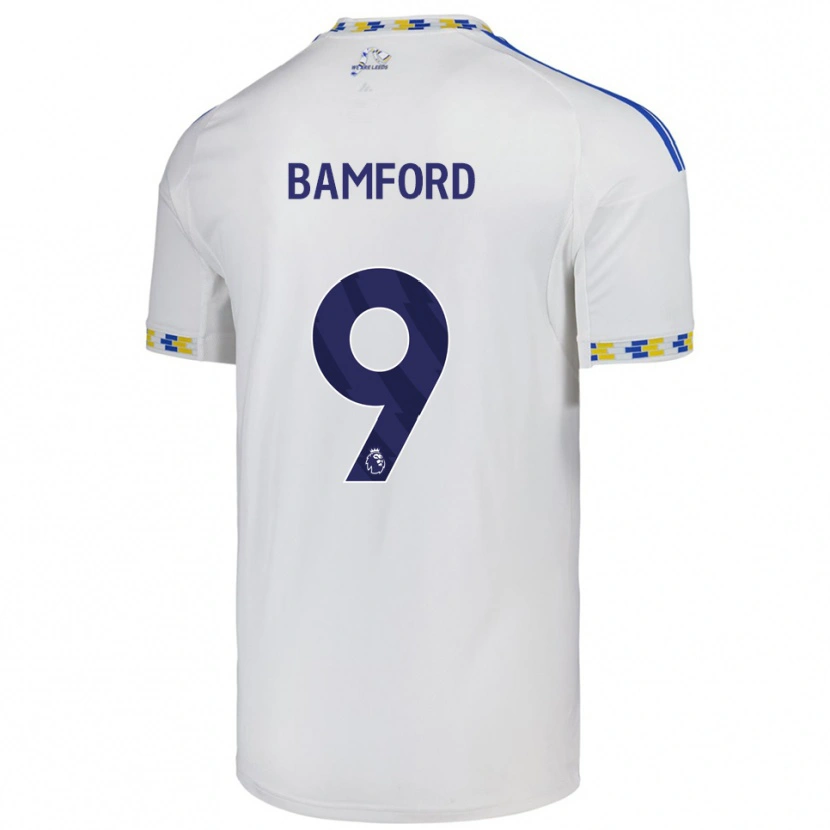 Danxen Kobiety Patrick Bamford #9 Biało-Niebieski Domowa Koszulka 2025/26 Koszulki Klubowe