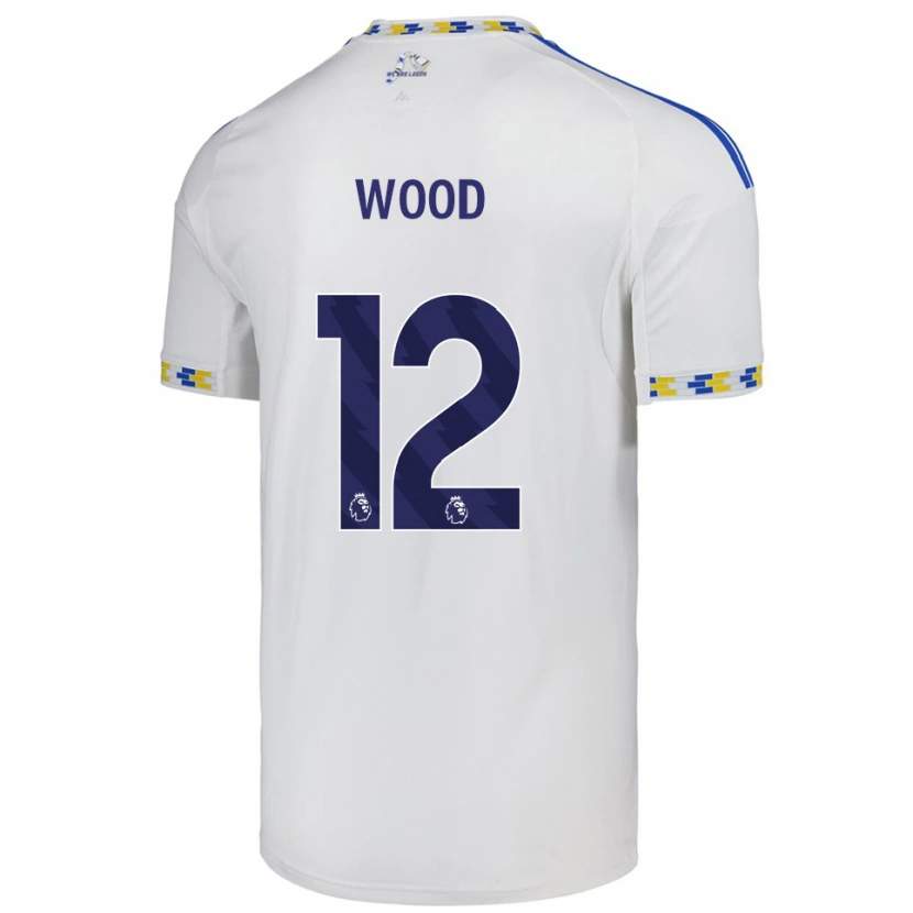 Danxen Kobiety Oliver Wood #12 Biało-Niebieski Domowa Koszulka 2025/26 Koszulki Klubowe