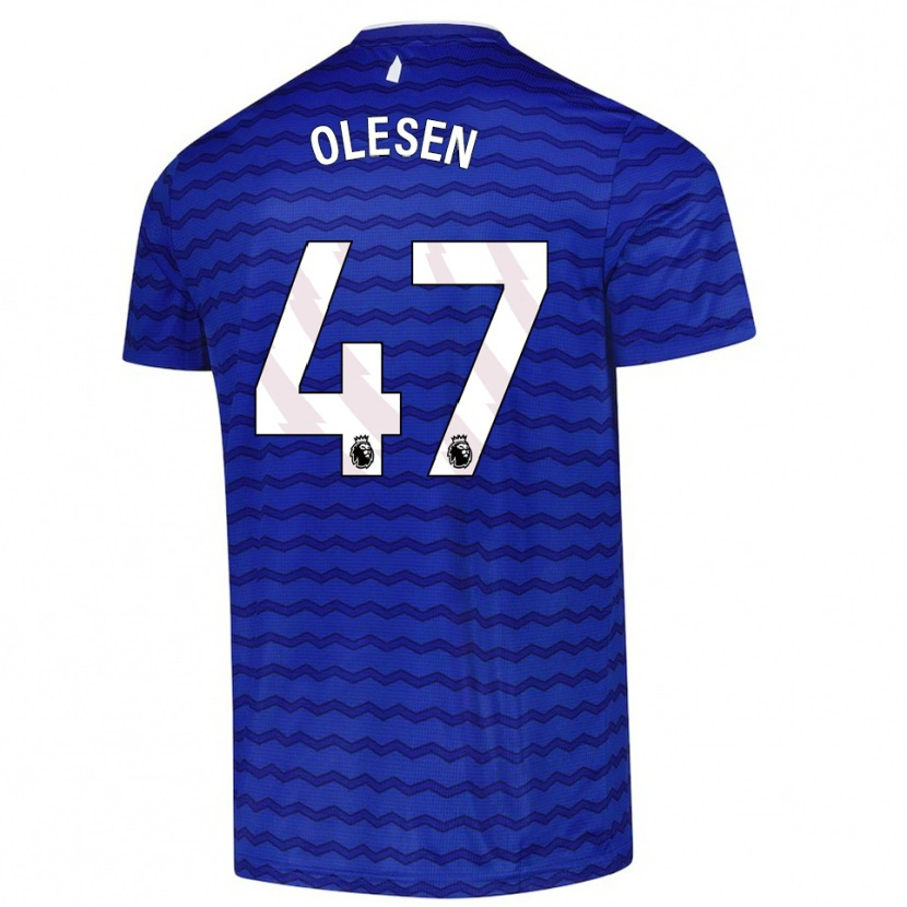 Danxen Kobiety Karoline Olesen #47 Niebiesko-Granatowy Domowa Koszulka 2025/26 Koszulki Klubowe