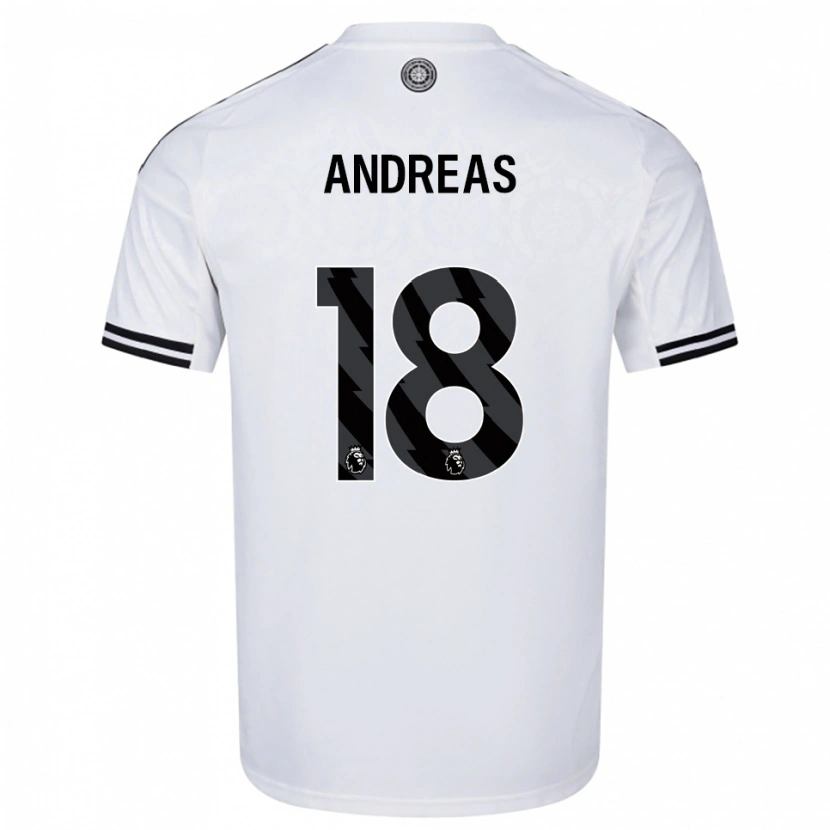 Danxen Kobiety Andreas Pereira #18 Biało-Czarny Domowa Koszulka 2025/26 Koszulki Klubowe