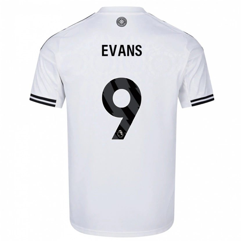 Danxen Kobiety Aidan Evans #9 Biało-Czarny Domowa Koszulka 2025/26 Koszulki Klubowe