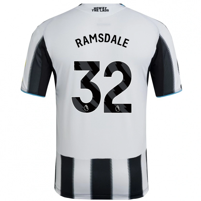Danxen Kobiety Aaron Ramsdale #32 Czarno-Biały Domowa Koszulka 2025/26 Koszulki Klubowe