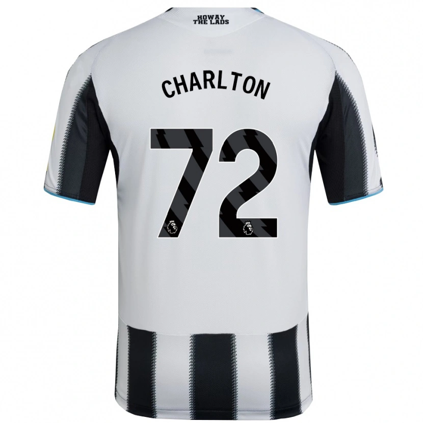 Danxen Kobiety Dylan Charlton #72 Czarno-Biały Domowa Koszulka 2025/26 Koszulki Klubowe