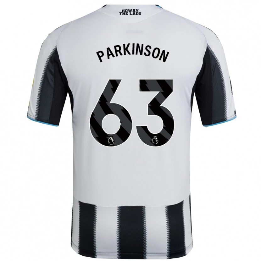 Danxen Kobiety Ben Parkinson #63 Czarno-Biały Domowa Koszulka 2025/26 Koszulki Klubowe