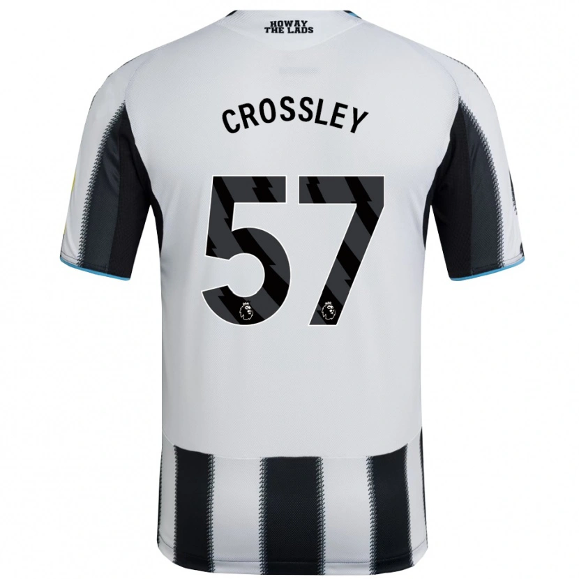 Danxen Kobiety Kyle Crossley #57 Czarno-Biały Domowa Koszulka 2025/26 Koszulki Klubowe