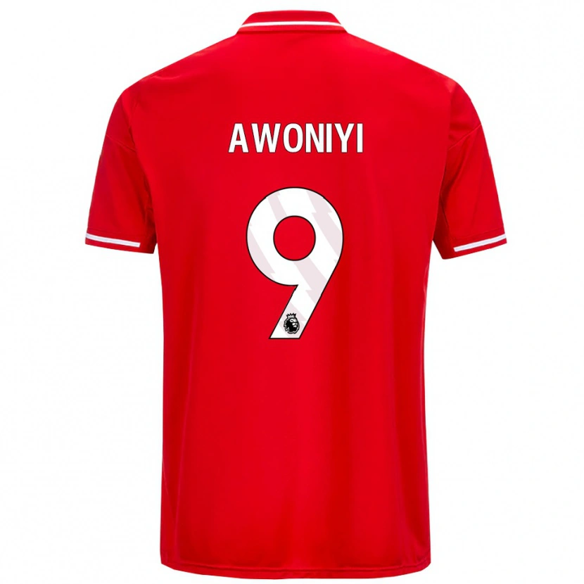 Danxen Kobiety Taiwo Awoniyi #9 Czerwono-Biały Domowa Koszulka 2025/26 Koszulki Klubowe