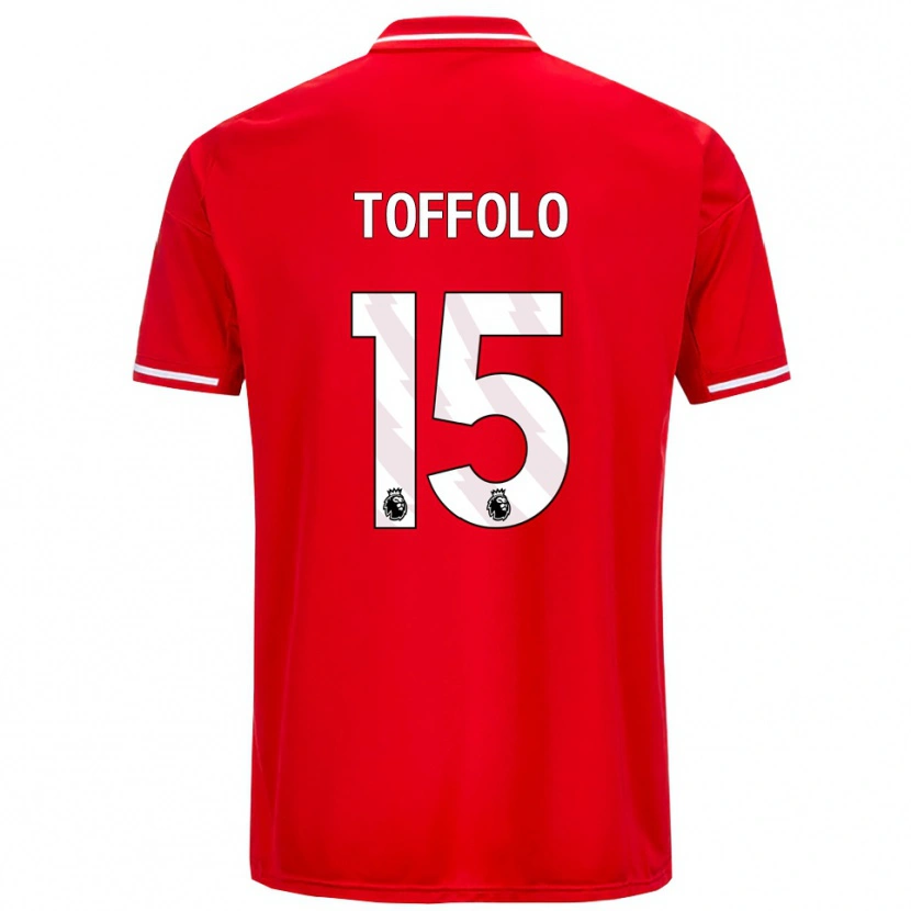 Danxen Kobiety Harry Toffolo #15 Czerwono-Biały Domowa Koszulka 2025/26 Koszulki Klubowe