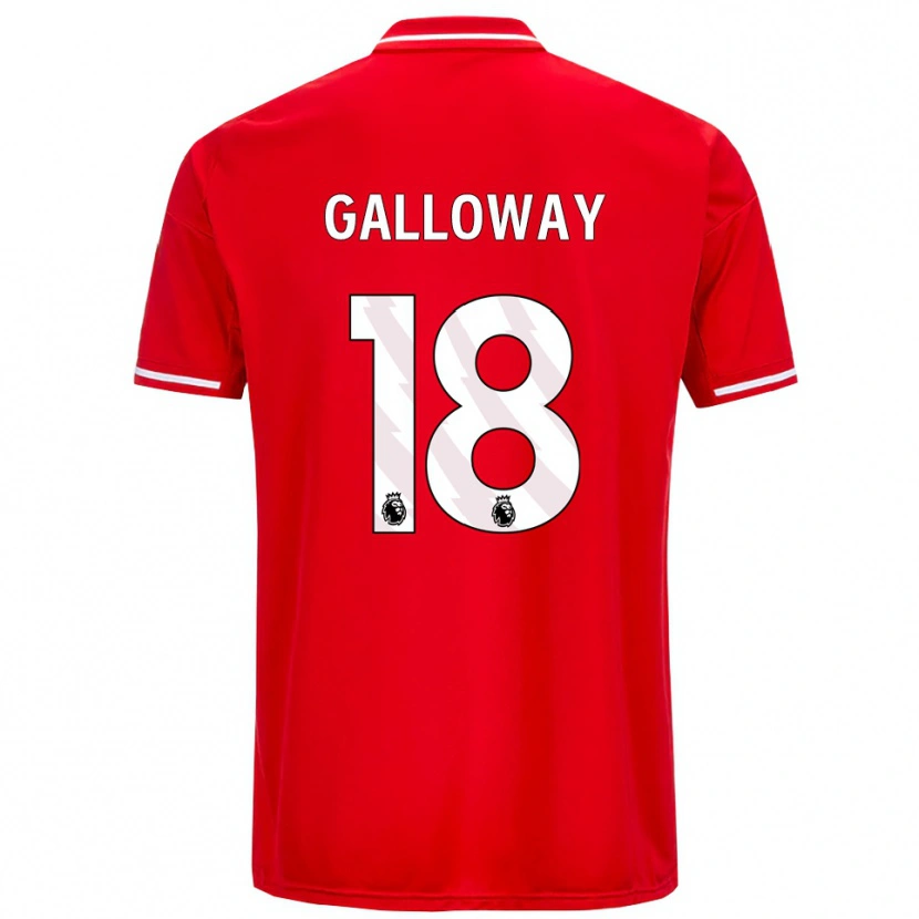 Danxen Kobiety Bridget Galloway #18 Czerwono-Biały Domowa Koszulka 2025/26 Koszulki Klubowe