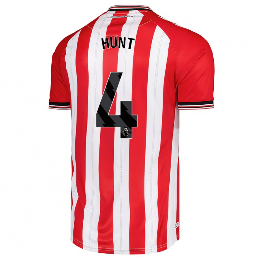 Danxen Kobiety Liam Hunt #4 Czerwono-Biały Domowa Koszulka 2025/26 Koszulki Klubowe