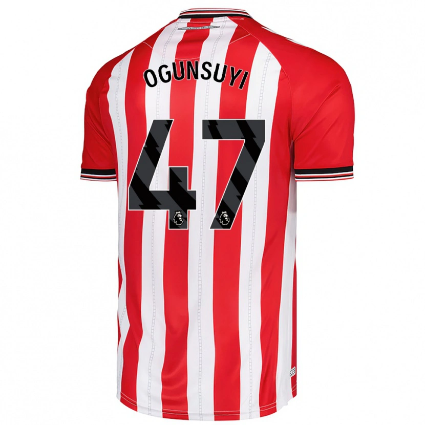 Danxen Kobiety Trey Samuel-Ogunsuyi #47 Czerwono-Biały Domowa Koszulka 2025/26 Koszulki Klubowe