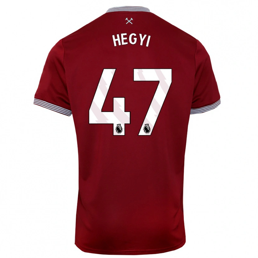Danxen Kobiety Krisztián Hegyi #47 Burgundowo-Biały Domowa Koszulka 2025/26 Koszulki Klubowe
