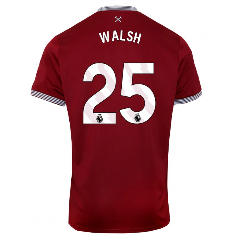 Danxen Kobiety Megan Walsh #25 Burgundowo-Biały Domowa Koszulka 2025/26 Koszulki Klubowe