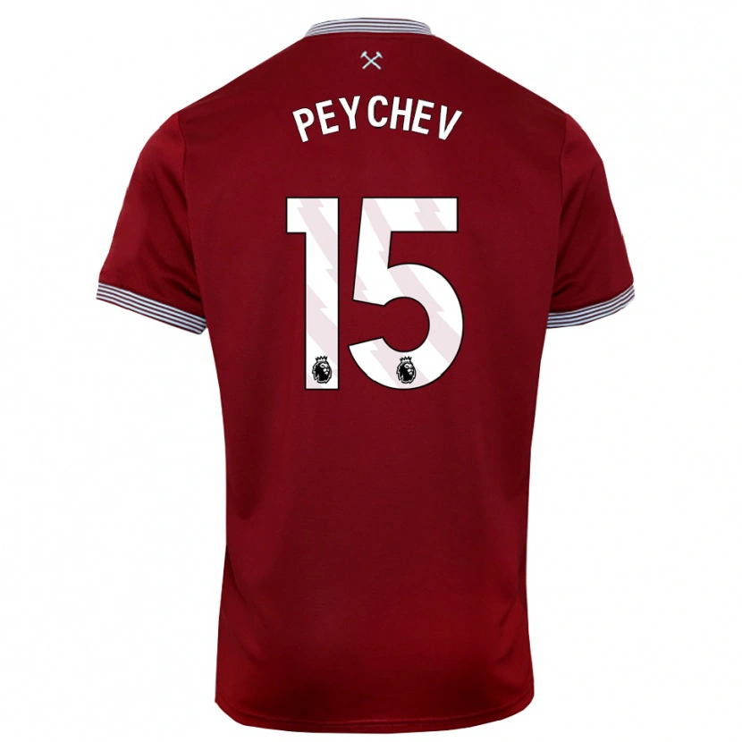 Danxen Kobiety Martin Peychev #15 Burgundowo-Biały Domowa Koszulka 2025/26 Koszulki Klubowe