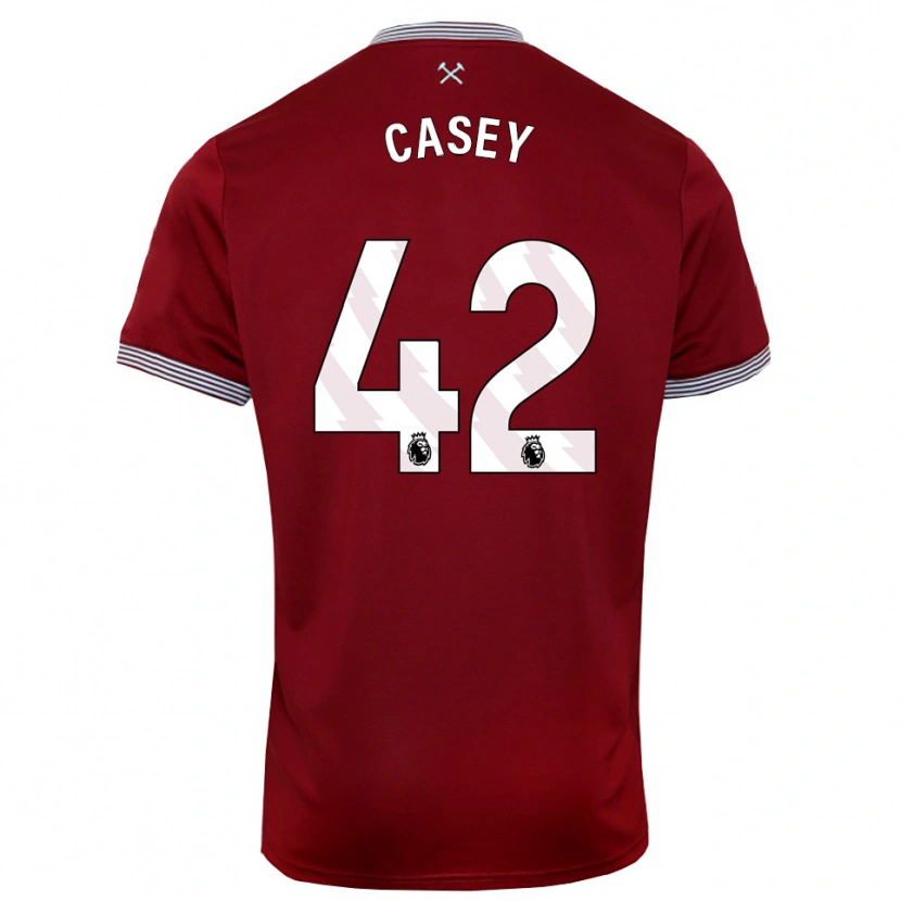Danxen Kobiety Kaelan Casey #42 Burgundowo-Biały Domowa Koszulka 2025/26 Koszulki Klubowe