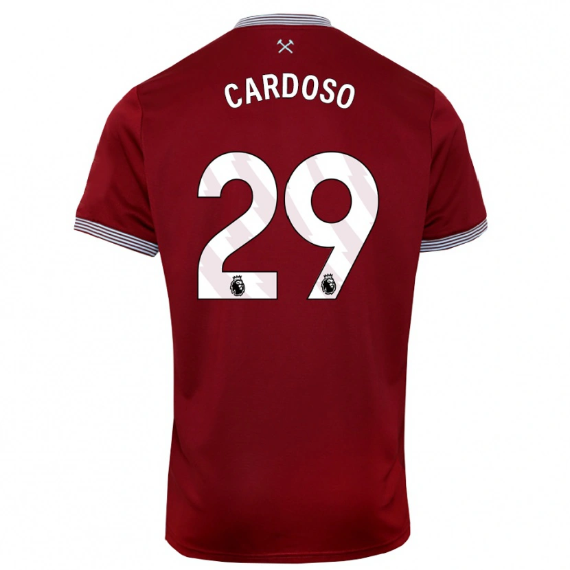 Danxen Kobiety Goncalo Cardoso #29 Burgundowo-Biały Domowa Koszulka 2025/26 Koszulki Klubowe