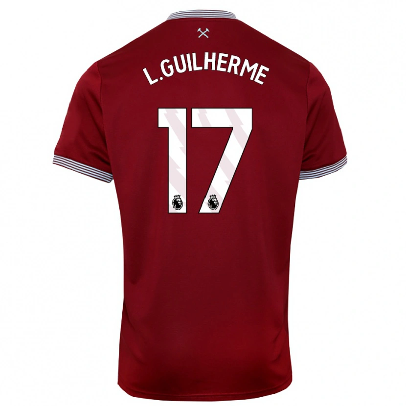 Danxen Kobiety Luis Guilherme #17 Burgundowo-Biały Domowa Koszulka 2025/26 Koszulki Klubowe