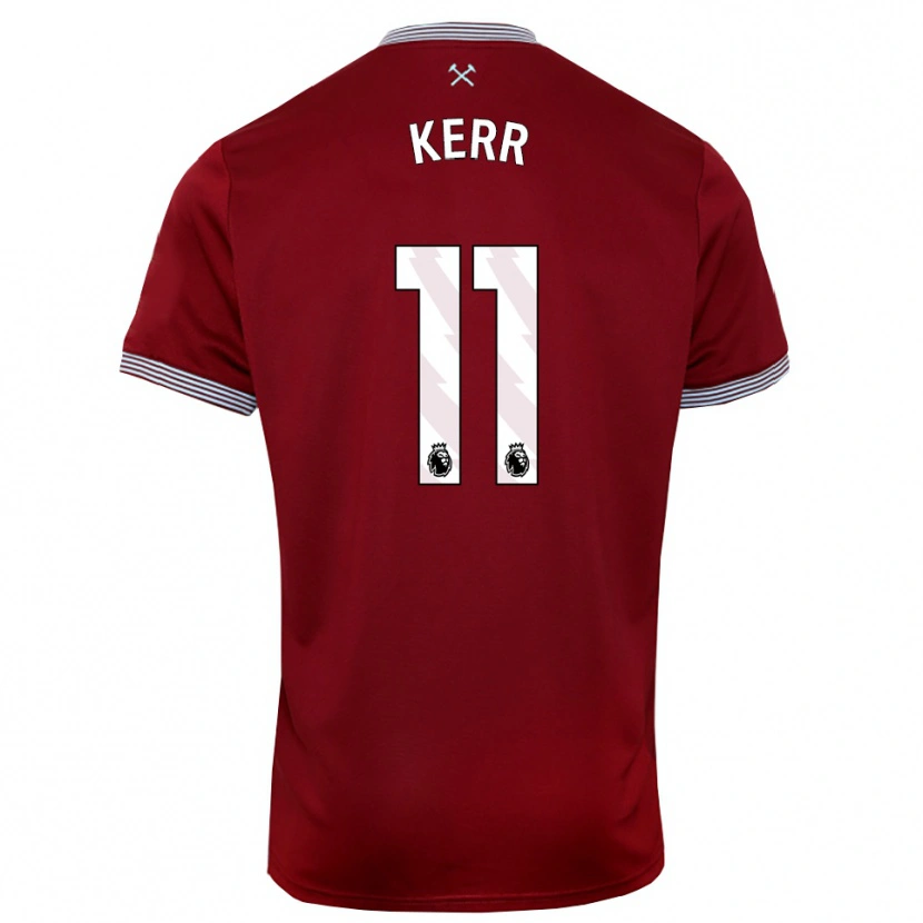 Danxen Kobiety Joel Kerr #11 Burgundowo-Biały Domowa Koszulka 2025/26 Koszulki Klubowe