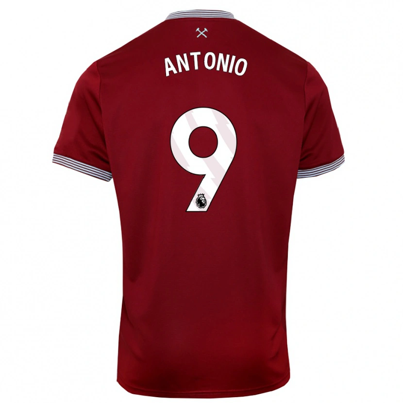 Danxen Kobiety Michail Antonio #9 Burgundowo-Biały Domowa Koszulka 2025/26 Koszulki Klubowe